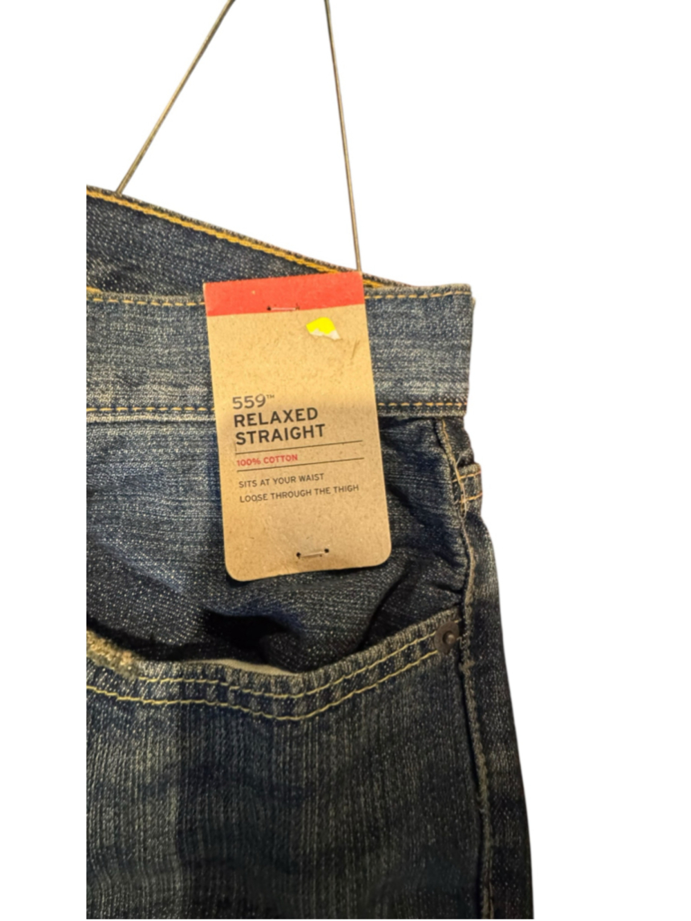 Men's Levi's 559 Relaxed Straight Jeans Blue Waist 33x30 - Picture 3 of 6